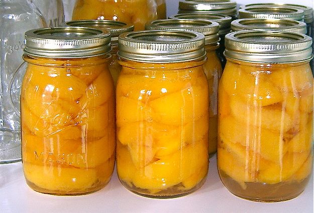 peaches in jars