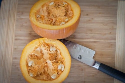 halved pumpkin