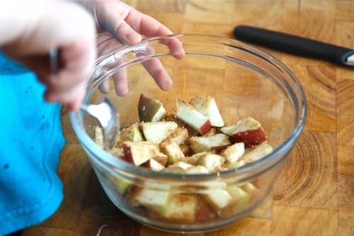 chopped apples