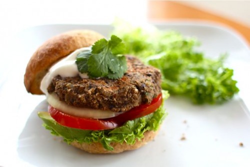 black bean burger