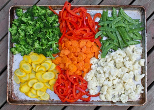 cooked vegetables
