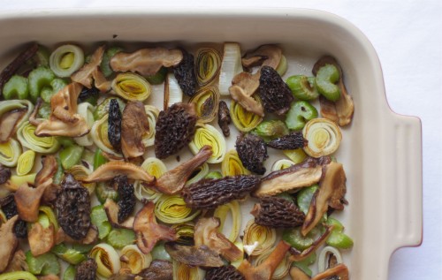 mushroom and leek bake