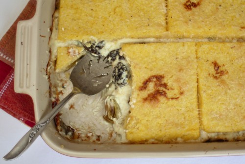 polenta mushroom bake