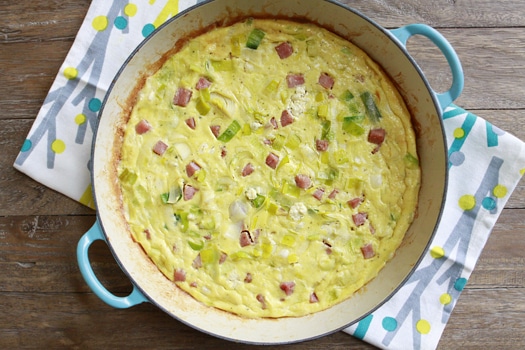 leek goat cheese frittata