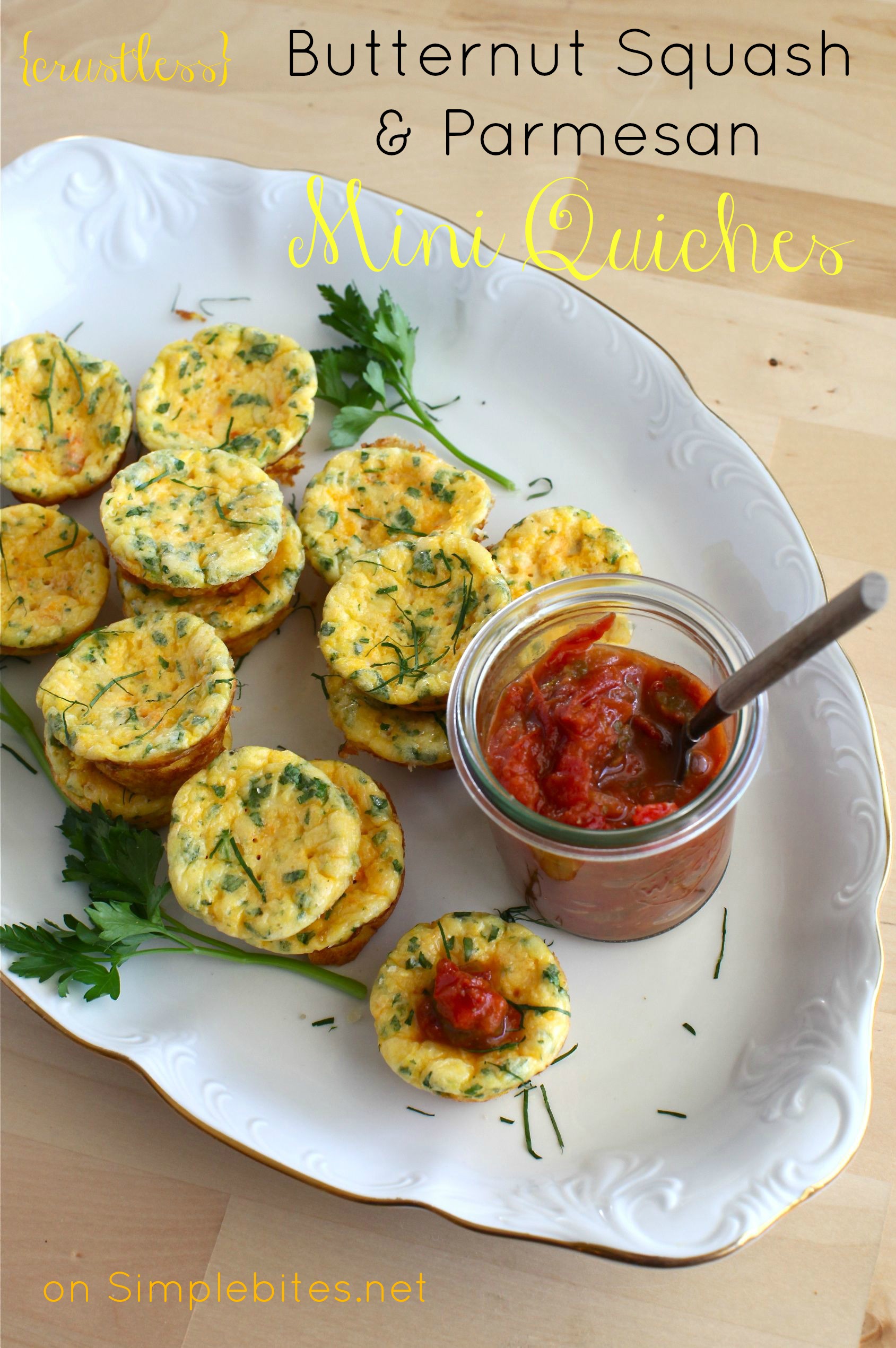 Squash & Parmesan Crustless Mini Quiches and an appetizers roundup