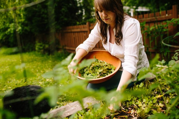 Aimee in garden