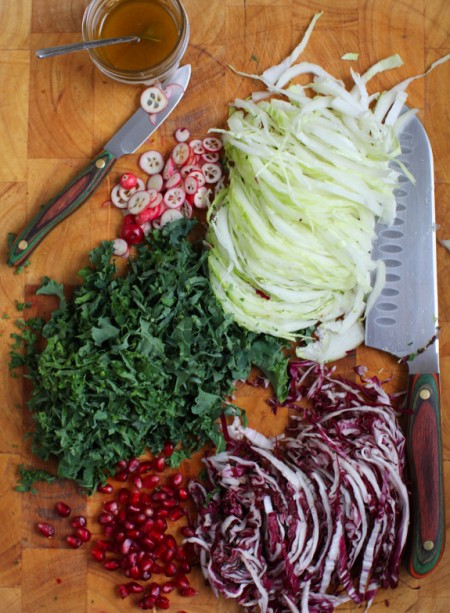 christmas salad ingredients chopped
