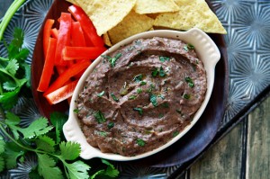 black bean green chile hummus