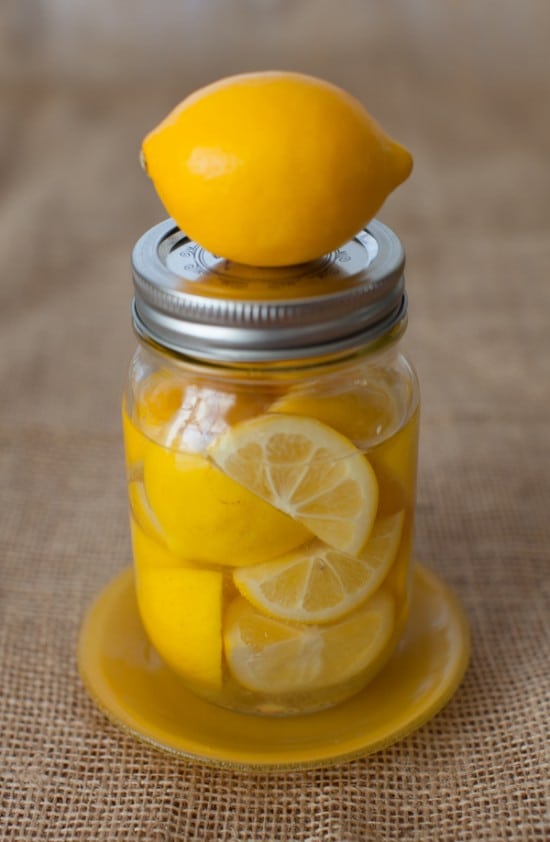 Homemade Meyer lemon infused vodka on simplebites.net
