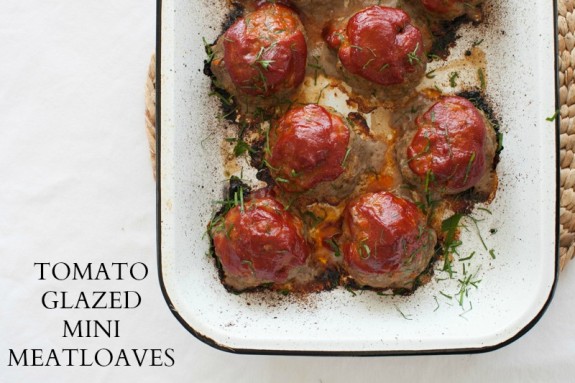 TOMATO-GLAZED MINI MEATLOAVES ON simplebites.net