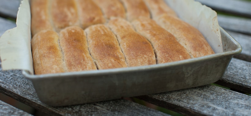 homemade whole wheat hotdog buns
